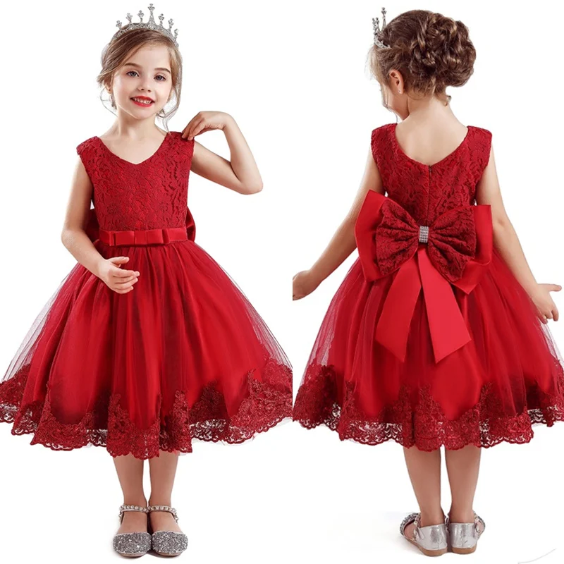 New Fashion Wedding Birthday Party Dress Christams Dress Girl 1-5 Years Girls Elegant Tutu Vestidos Kids Clothes girls dress kids clothes