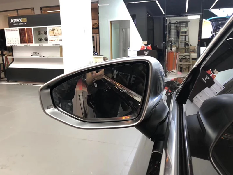 Матовые Серебристые крышки для зеркала заднего вида LHD для Audi NEW A6 C8 A7 A8 D5 замена крышки бокового зеркала автомобиля