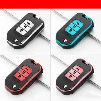 

2020 Soft TPU Car Key Case for Honda Civic CR-V HR-V Agreement Jade Crider Odyssey 2015-2018 Remote Control key Car Accessories