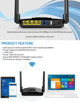 

best selling 2019 products WG108 High Power Gigabit WiFi Router Dual Band Gigabit Wireless Internet Router for wearable devices