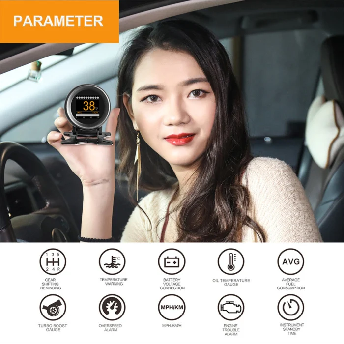 Medidor de Temperatura da Água Código para Dirigir Carro Velocidade Alarme Pressão Óleo Leitor Nova Chegada Hud 4 de temperatura da água leitor código para dirigir nova chegada