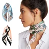 AWAYTR carré foulard en soie 60*60cm bandeau bandeaux cheveux cerceau accessoires pour femmes fille dame tête cou Satin écharpe mouchoir ► Photo 1/6