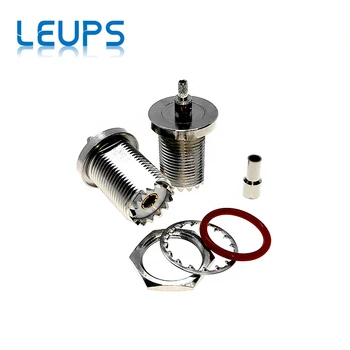 

50PCS UHF Female Bulkhead RF Connector Crimp RG316 RG178 RG174 1.13mm Cable