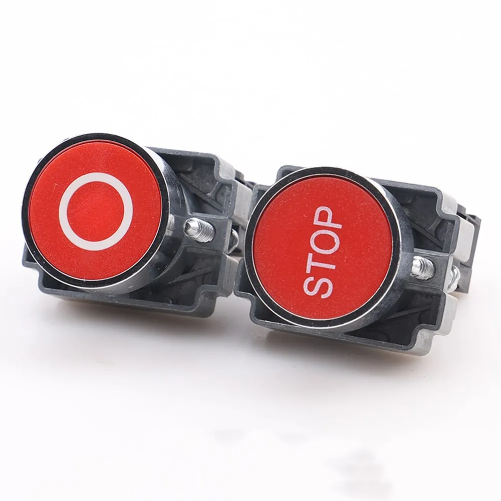 XB2-BA4342C Momentary Red Flush Push button Switches With Symbol logo 1N/C Spring Return mounting dia 22mmXB2-BA4322C | Строительство и