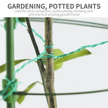 

Garden Tie Green 100m Strapping Rope Useful Wire Plastic Coated Gardening