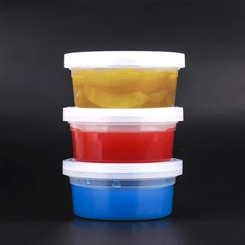 

8PCS Ultra-Light Kitchen Plastic Vegetable Storage Box Transparent Sealed Round Box Fruit Container Salad Storage Box Organizer