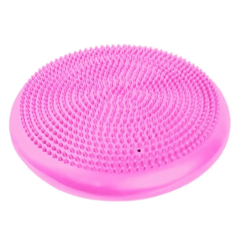 Йога баланс Подушка/диск pad-надувной массаж баланс доска-качели pad K4UC - Цвет: Розовый