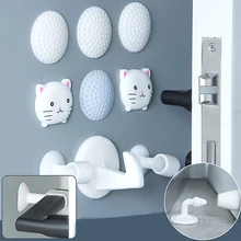 1 шт. стены утолщение немой дверные решетки Гольф Стиль резиновое крыло дверной замок с ручкой защитная накладка защита домашняя Наклейка на стену