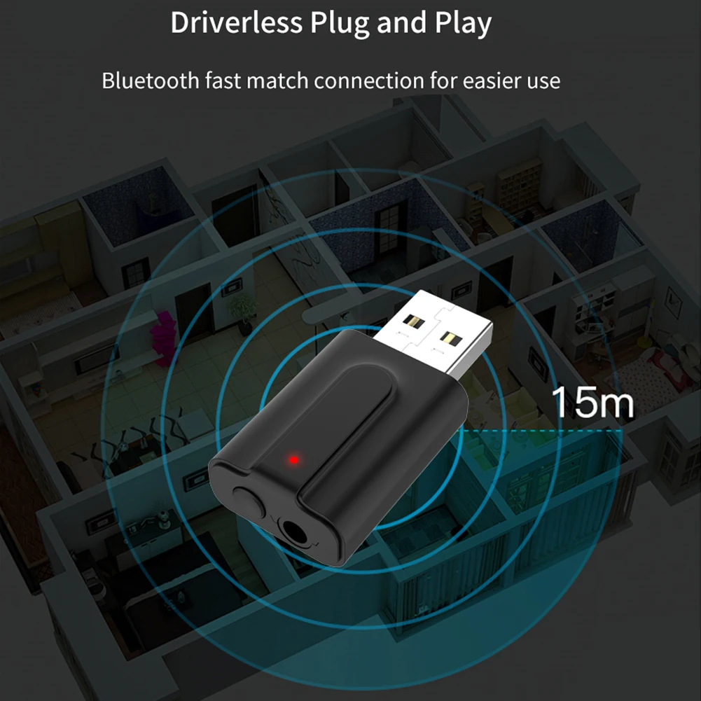 USB Bluetooth 5,0 аудио приемник передатчик Bluetooth ключ беспроводной адаптер для ТВ ПК компьютер динамик аудио адаптер