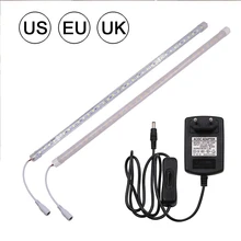 

12V LED Bar Lights Rigid Strip Aluminum Hard LED Tube Lamp 50cm 36 LED Bar Kitchen Cabinet Lights + Cover + EU/US/UK Power Plug