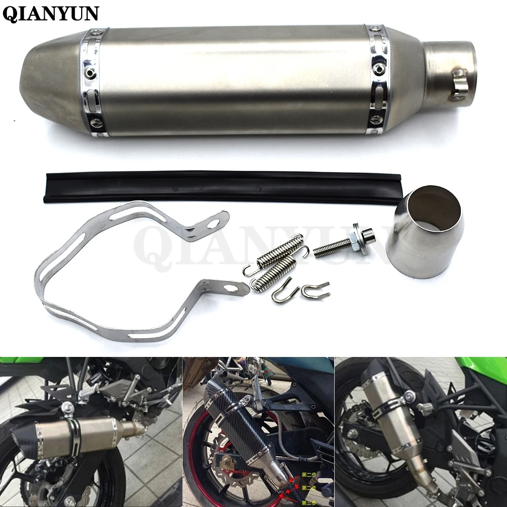 

Free Shipping Universal Motorcycle Modified Scooter Exhaust Muffle pipe for Suzuki GSXR600 GSXR750 GSXR1000 GSR600 GSR750 GSF600