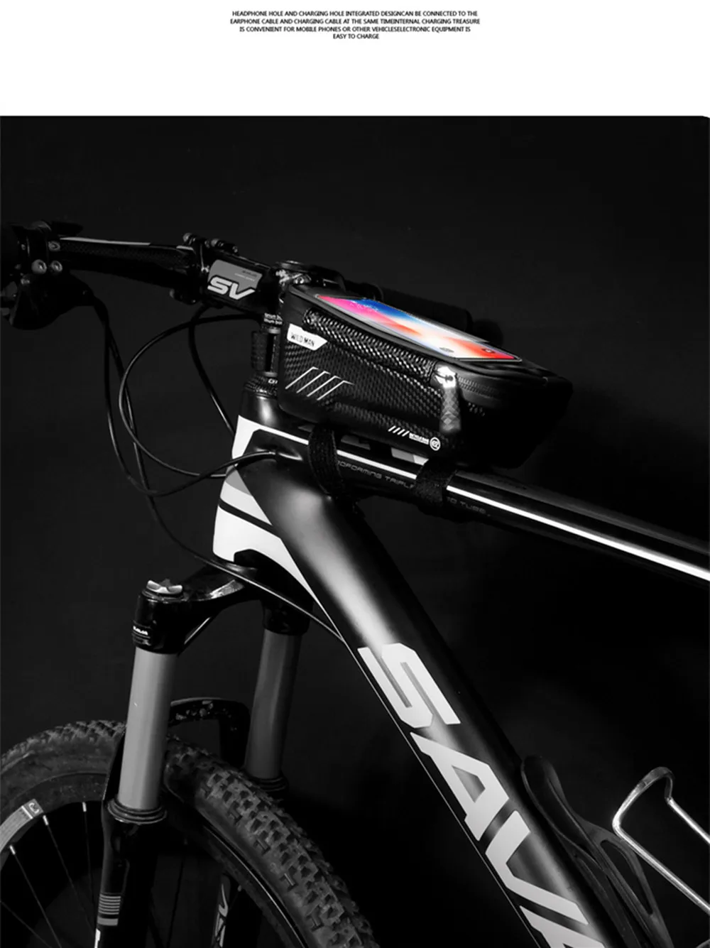Велосипедная сумка непромокаемая Водонепроницаемая MTB Передняя сумка 4,7-6,2 дюймов Чехол для мобильного телефона велосипедный Топ труба сумка велосипедные аксессуары