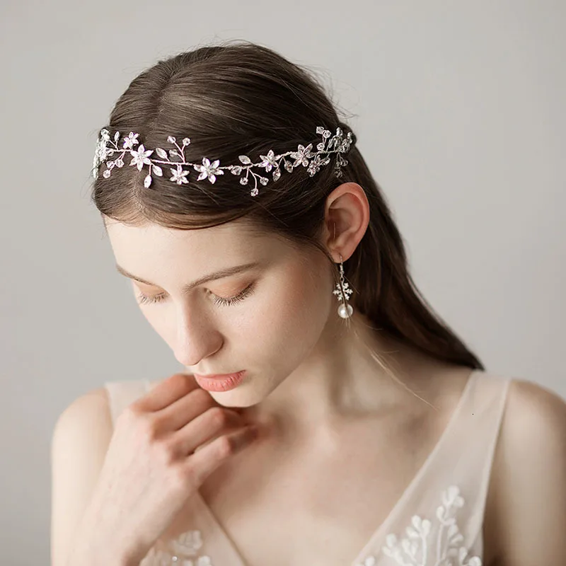 Clear Crystal Bridal Tiara Hair Vine Headpiece Headband Wedding Hair Accessories Hair Jewelry