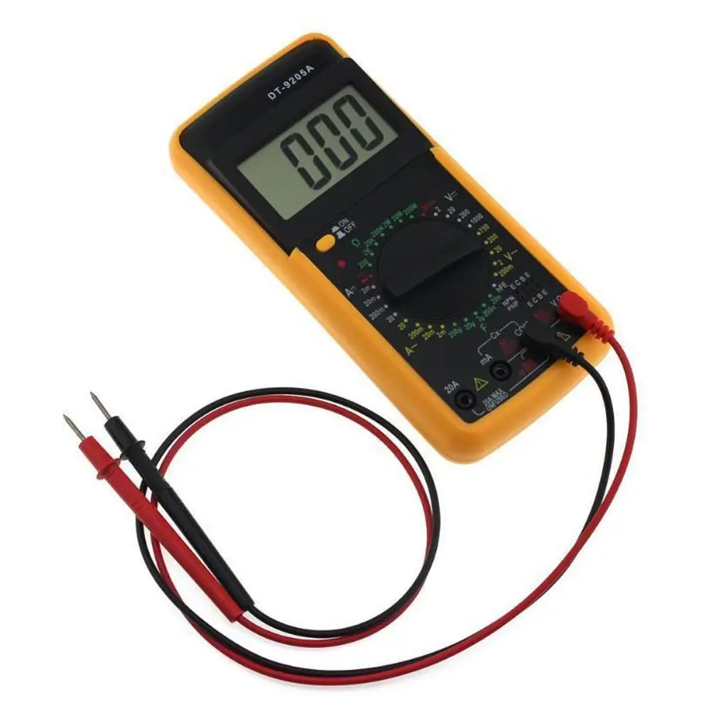 

DT9205A Handheld LCD Digital Multimeter Electric Voltmeter AMP Probe AC/DC meter test Ammeter Tester Capacitance Resistance B6W8