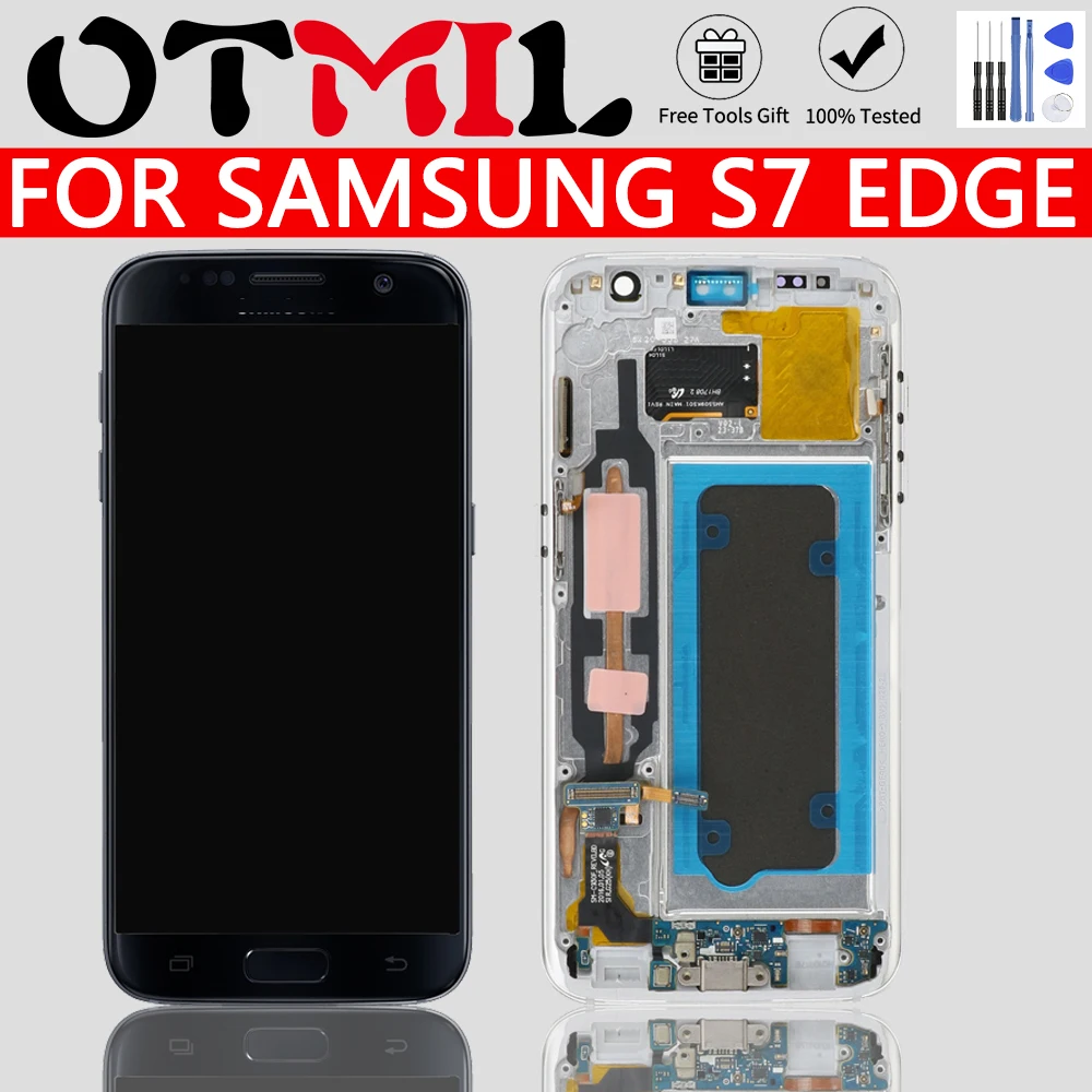 

Amoled 5.5" For Samsung Galaxy S7 Edge LCD Display Touch Screen Digitizer with Frame For Samsung S7 Edge G935 G935F G935A
