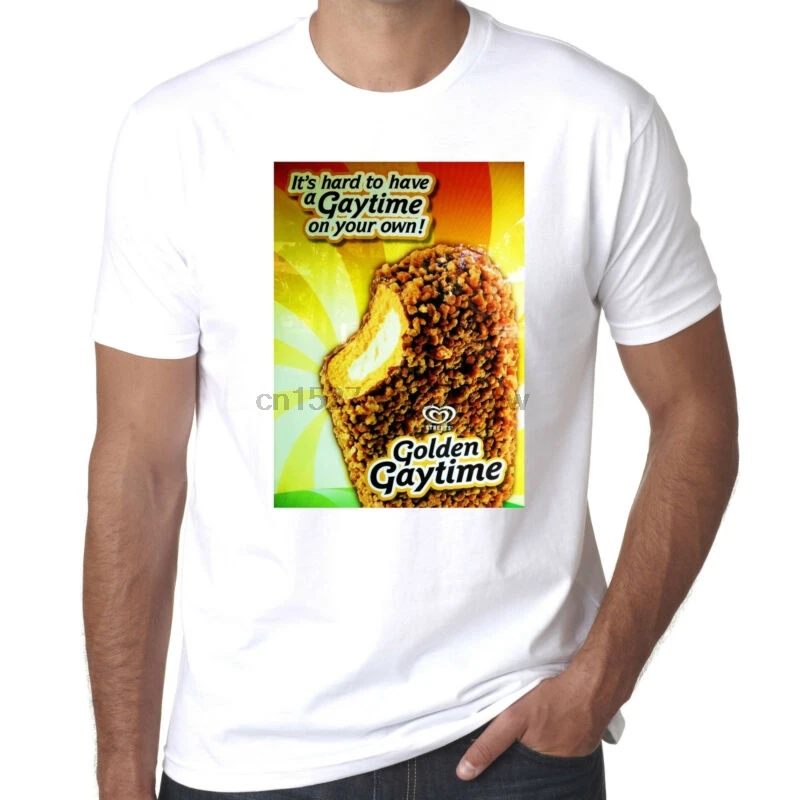 Австралийская Мужская футболка с принтом мороженого Gaytime|Футболки| |