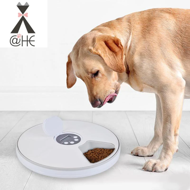 

@HE Automatic Pet Feeder Convenience Intelligent 24 Hours Timer 6 Meals 6 Grids Cat Dog Dry And Wet Food Dispenser