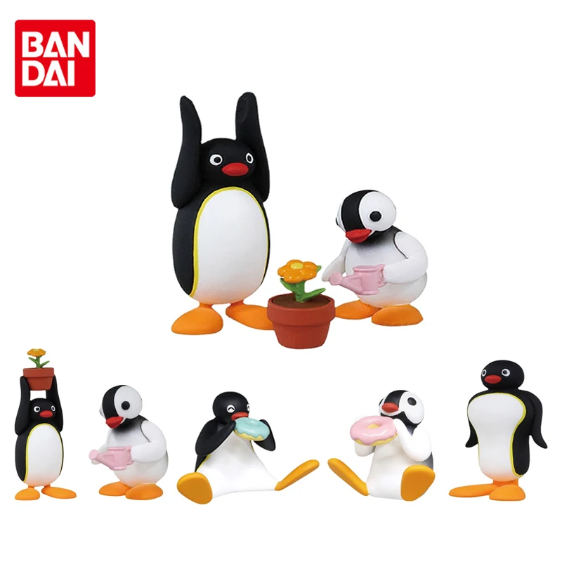 Оригинальные фигурки Bandai Gashapon в виде пингвина для ежедневной фотосъемки