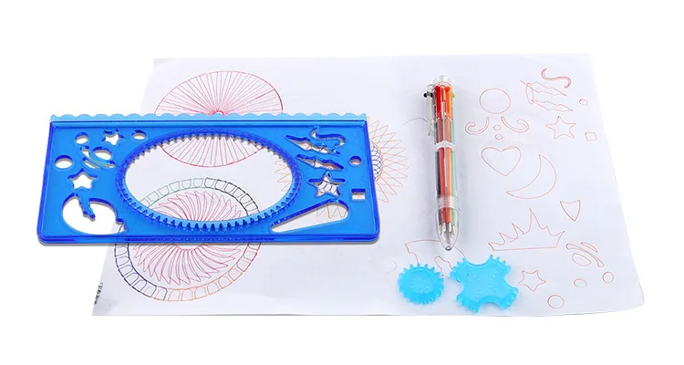 Spirograph игрушки для рисования, набор блокировочных шестеренок и колес, аксессуары для рисования, креативная развивающая игрушка для детей, художественная живопись