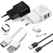 5V 2A 2USB быстрое зарядное устройство для телефона адаптер для huawei P10 P20 Lite Plus pro type c кабель P Smart plus Y7 Y9 pro Micro USB кабель