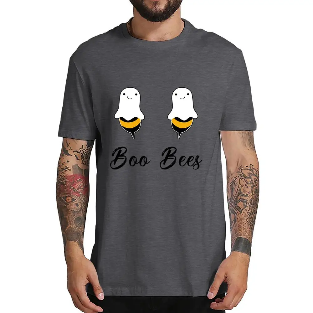 Boo Bees Let It Be Funny/вечерние футболки на Хэллоуин Высококачественная Милая футболка из хлопка для детей, наряд для родителей и ребенка - Цвет: B-Dark grey