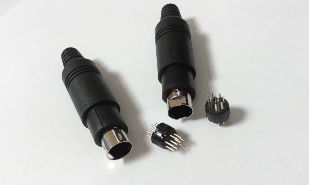 100 шт. мини DIN 9 pin папа пайки адаптер