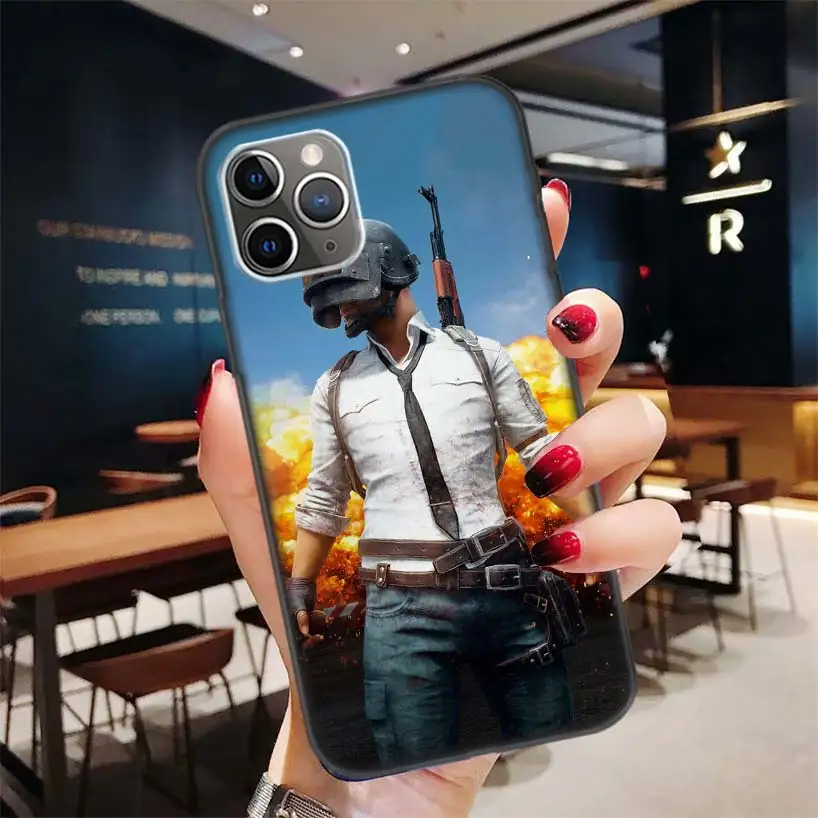 BD077-9 Черный чехол PUBG для Apple iPhone 11 Pro XR 7 8 6 6S Plus X XS MAX 5 5S SE Мягкий силиконовый чехол из ТПУ для телефона - Цвет: BD077-9