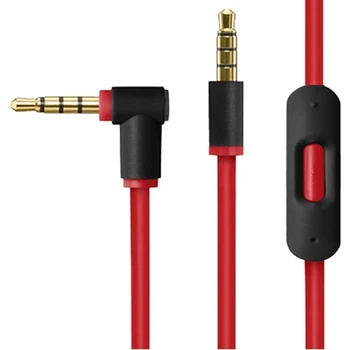 

Replacement Remote Talk o Cable for Beats Studio, Executive, Mixer, Solo HD, Wireless, and Pro Headphones(Black+Red)
