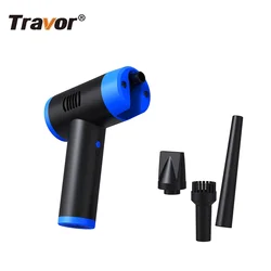 Travor – dépoussiéreur électrique portatif sans fil, dépoussiéreur portatif de grande capacité pour le nettoyage des appareils photo et PC 