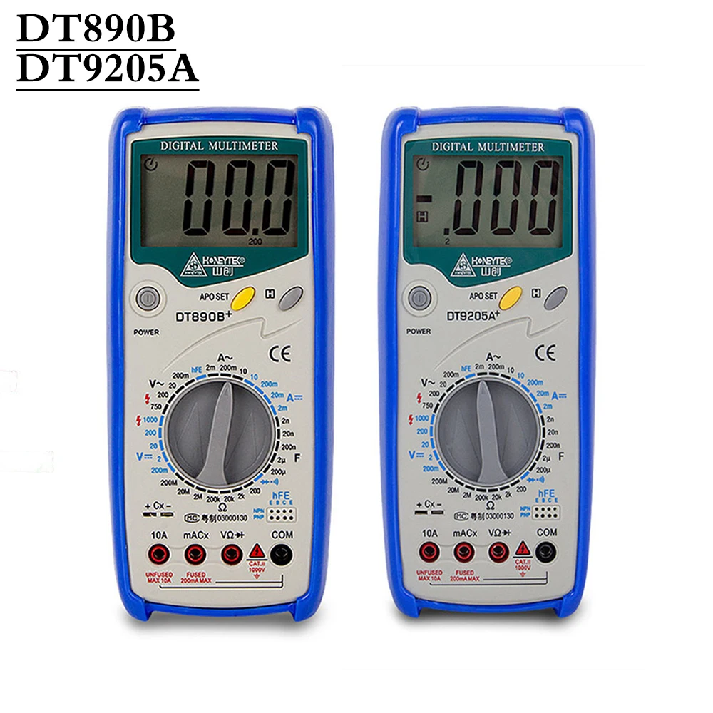 DT890B DT9205A Мини измеритель емкости Профессиональные Цифровые мультиметры 2nF~ 200μF транзисторный конденсатор тестер Диод измерение