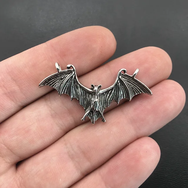 5 Bat Connector Charms, Bat Connector, Bat Charm, Gothic Bat