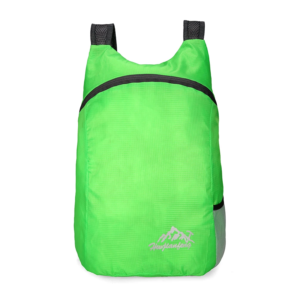 Открытый складной рюкзак водонепроницаемый полиэстер и дышащий плечевой ремень светильник портативная дорожная сумка спортивная сумка - Цвет: Зеленый цвет