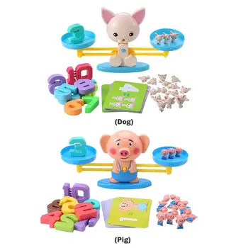 

Children Monkey Dog Digital Balance Toy Early Learning Addition Subtraction Toys Cultivate Hands-on and Thinking Skills