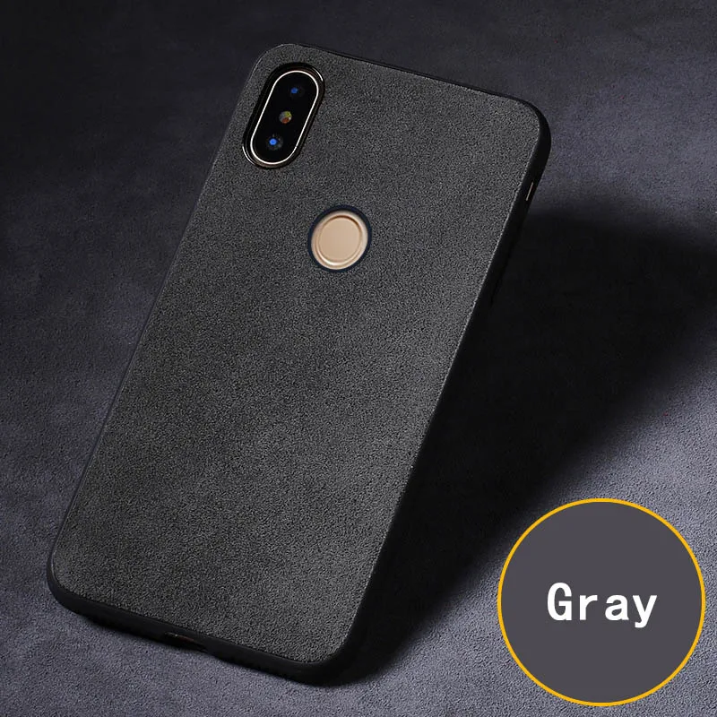 Серый Чехол для телефона для Xiaomi mi 9 SE 9T 8 A1 A2 A3 Lite mi x 2S 3 Max 3 замшевый Мягкий ТПУ чехол с краями для Red mi Note 7 5 6 Pro 6A 7A - Цвет: Серый