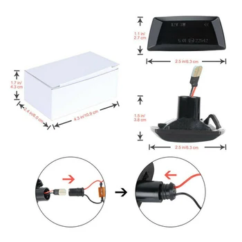 

Waterproof Repeater Light Lightweight ABS + PC 7.1 * 3.4cm Amber Parts Auto