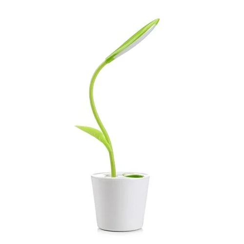 

Creative USB LED Desk Lamp, Sapling Pencil Container Design, Touch-sensitive Switch, Flexible Gooseneck, 3 Brightness Levels (Li