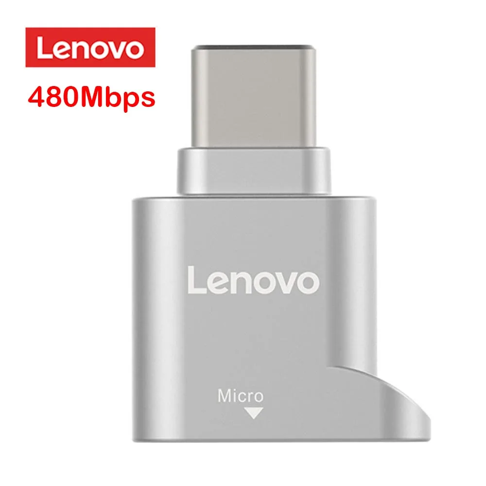 Lenovo D201 USB Card Reader 480Mbps 512GB Micro SD OTG Adapter for
