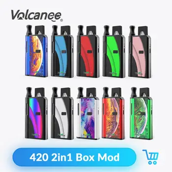 

Volcanee Kangvape 420 2in1 Box Mod 650mAh Adjust Voltage Preheat Battery For JUUL Pod and 510 Tank Electronic Cigarette Mod