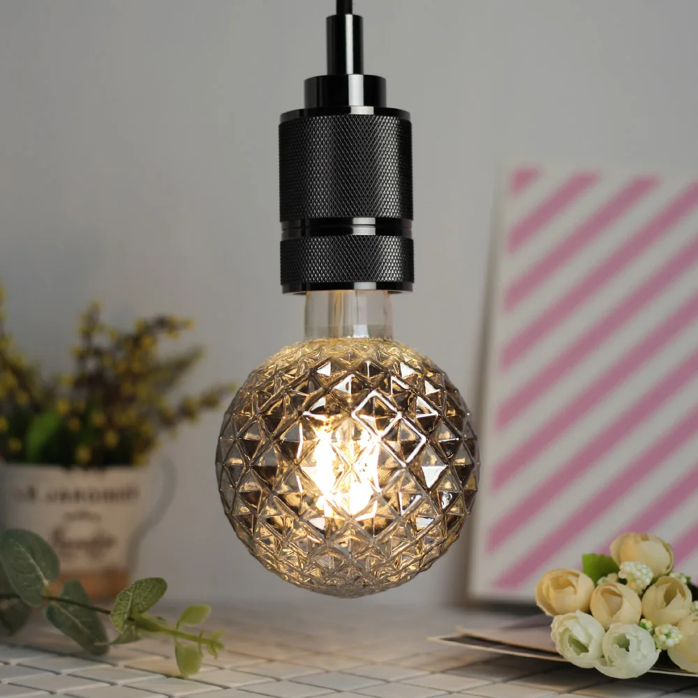 

G95 Within Pineapple Bulb LED Lamp Filament Light Warm Light Lamp Retro Decorative Light Bulb Gun Black Greyish Black Special Sh