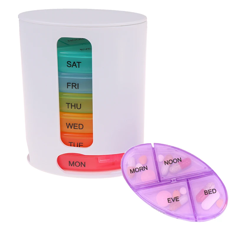 7 Day Tablet Pill Weekly Boxes Medicine Holder Storage Organizer Container Case Medicine Tablet Sorter Drug Box Splitters New