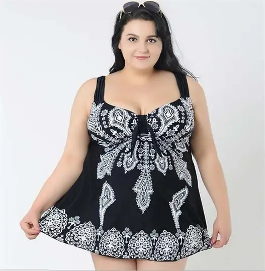 XL 10XL супербольшие танкини размера плюс купальники для полных женщин платье