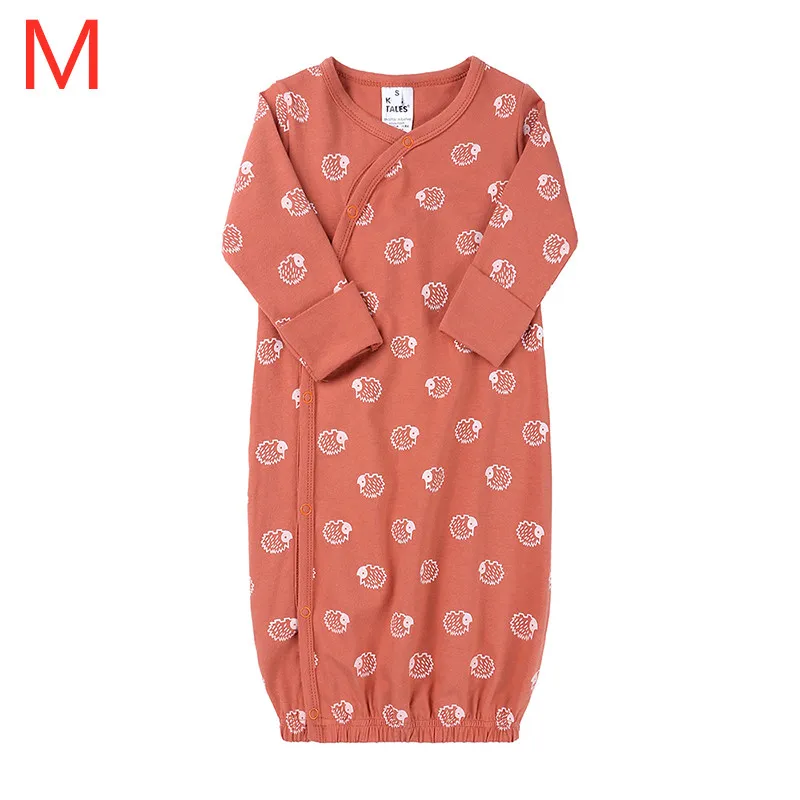 Size M DLY489 с детским спальным мешком тонкая хлопковая одежда на пуговицах для маленьких спальный мешок одеяло-конверт для новорожденных, Осень-весна комбинезон-Пижама для младенцев сумка - Цвет: Size M
