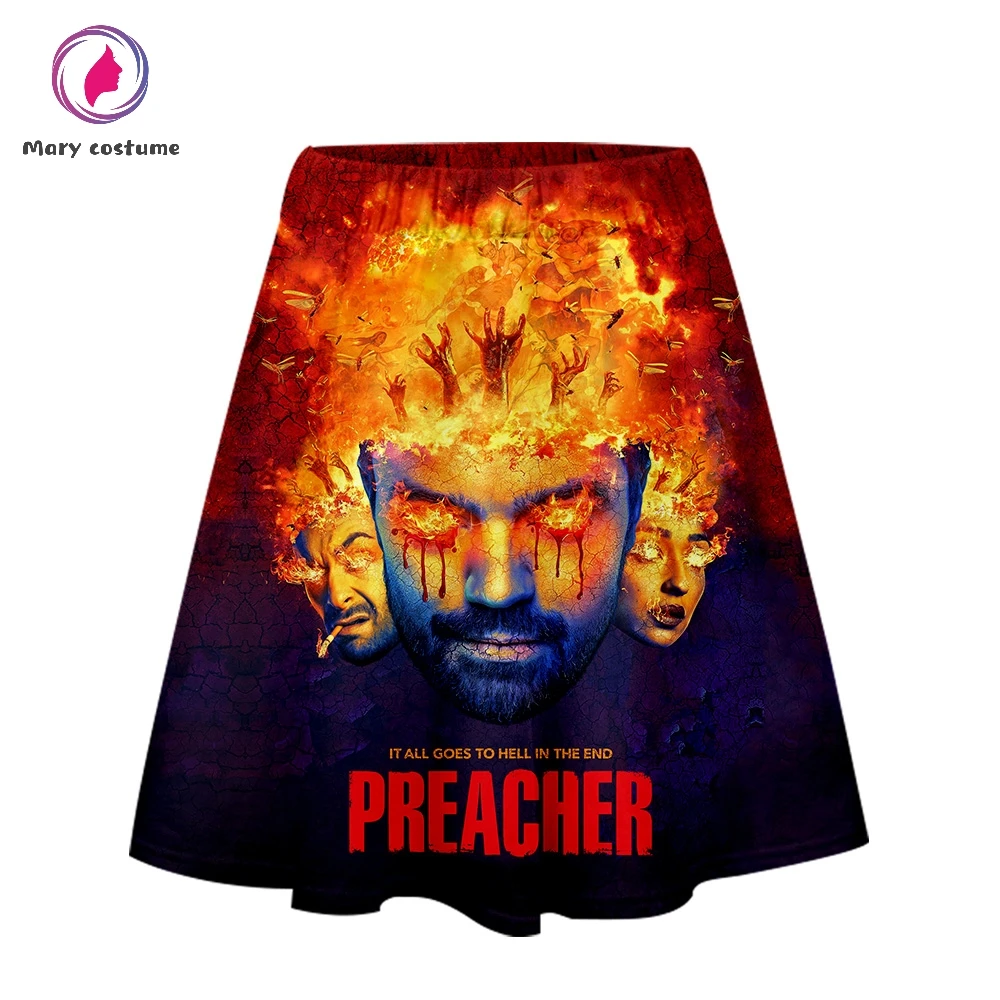 Tv Preacher Короткая юбка для девочек, Повседневная модная женская юбка из полиэстера, Стильная летняя Высокая модная юбка