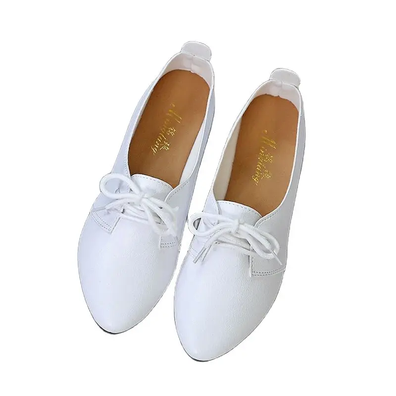 Women Casual Boat Shoes Ladies Lace Up Ballet Flats Comfy Soft Zapatos Mujer Walking Footwear 2021 Autumn Mother New Loafers