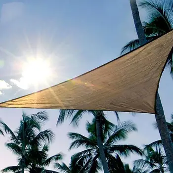 

Shade Sail Polyester Fabric 3-4 People Shade Canopy Gazebo Awning Durable UV Moisture Proof Camping Cloth Camp