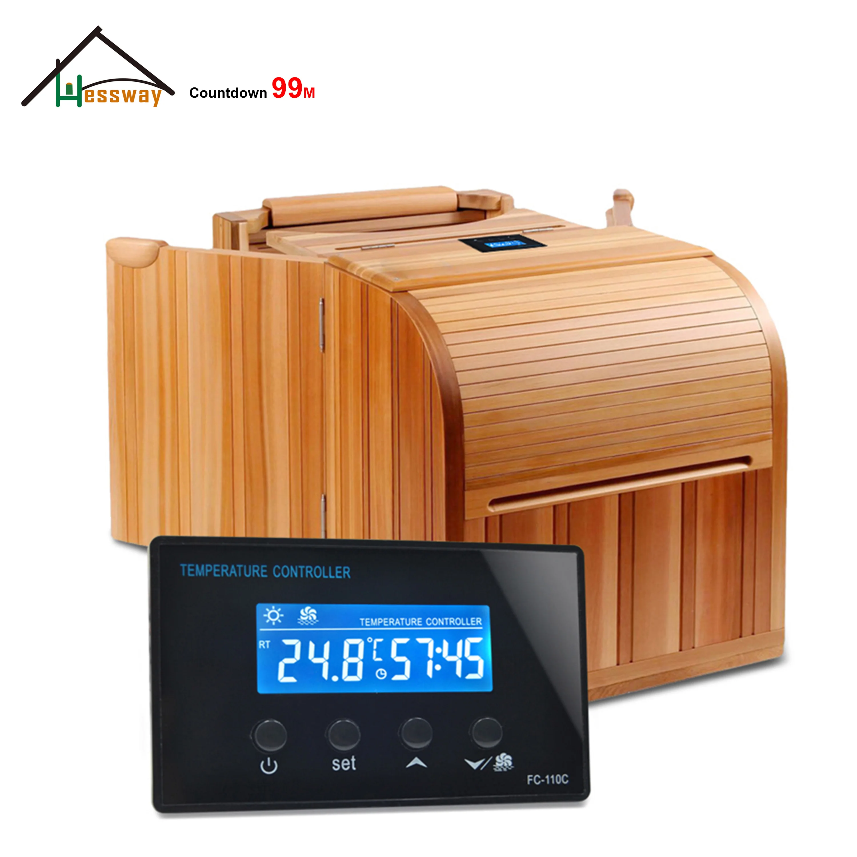 Digital LCD Mini Sauna Room Temperature Controller with Foot Spa 4