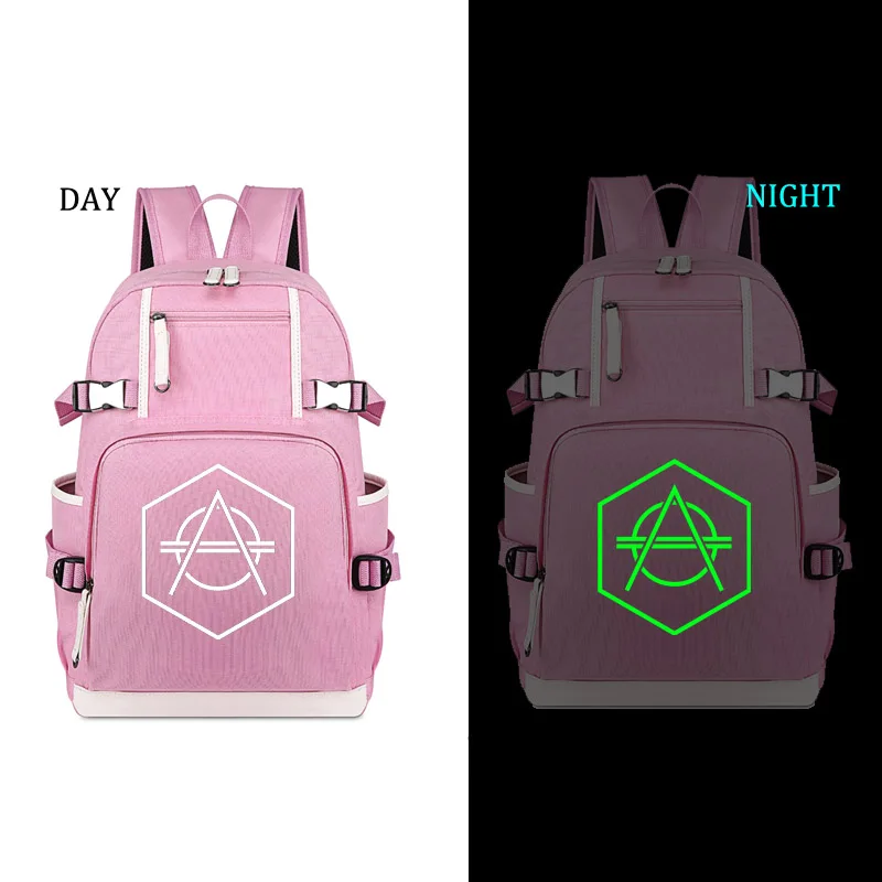 Don Diablo noctilucous backpack student school bag Daily backpack men women Rucksack - Цвет: Темно-серый