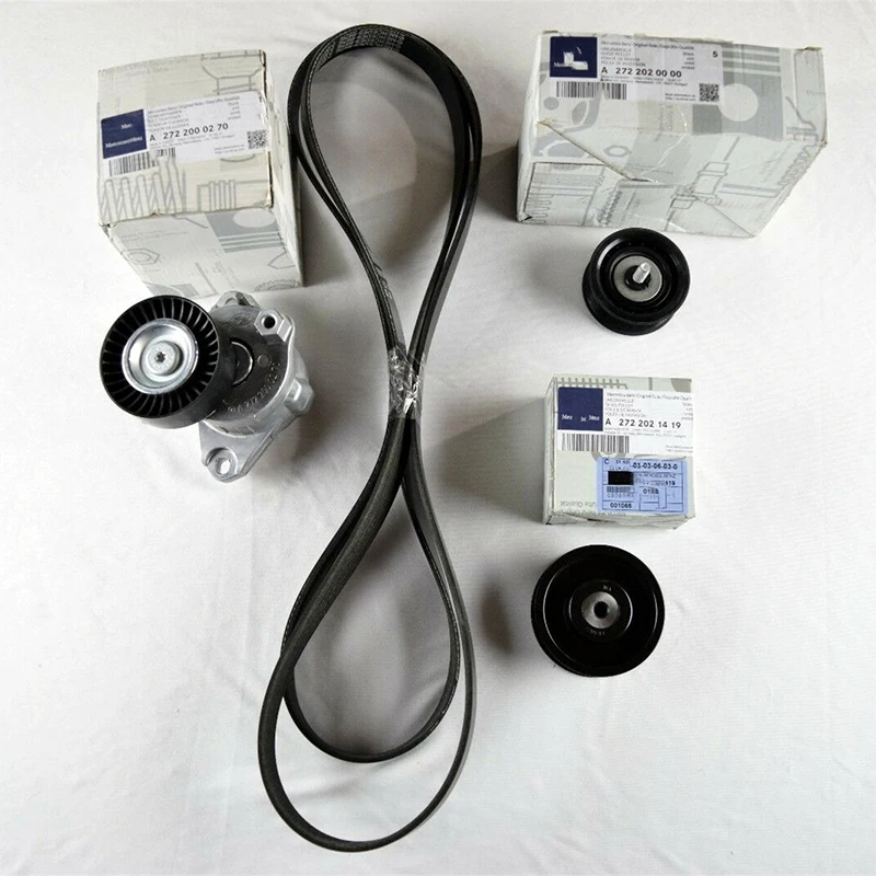 F-R-Mercedes-Benz-Motor-Serpentin-Stick-G-rtel-Pulley-Montage-OEM-Kit ...