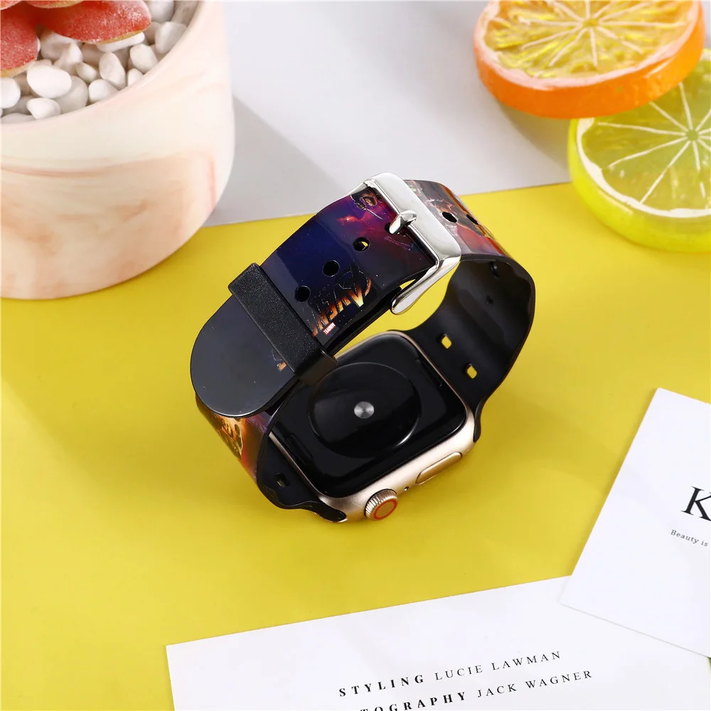 Cinturino Marvel IronMan per cinturino Apple Watch 38-40mm 42-44mm cinturino  in gomma Smartwatch braccialetto sportivo iWatch Serie 1 2 3 4 5 6 SE -  AliExpress Consumer Electronics