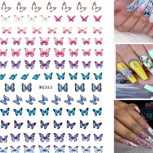 yeni eski İngilizce büyük boyutu 80mm * 103mm numaraları tırnak çıkartmaları Wrap 3D tırnak sanat malzemeleri 6 renkli mektup numarası tırnak Sticker C003(1)